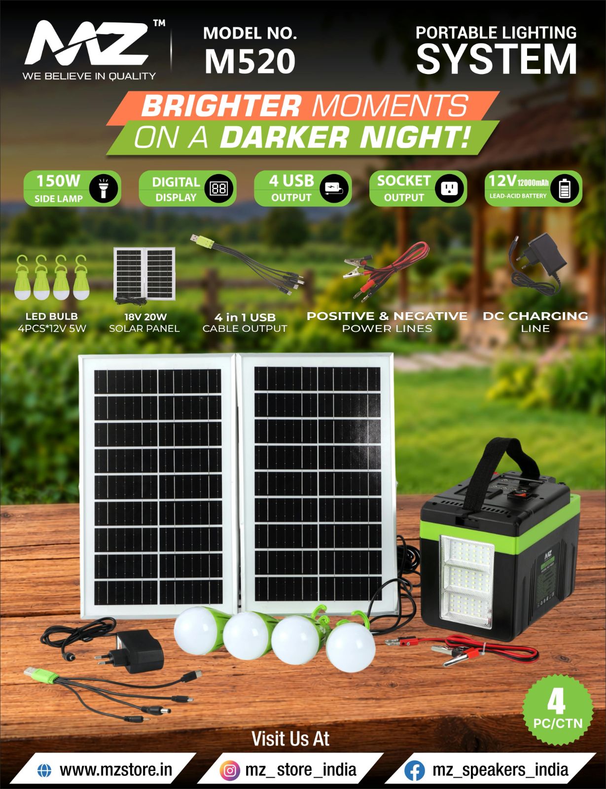 Mz520 home solar inverter