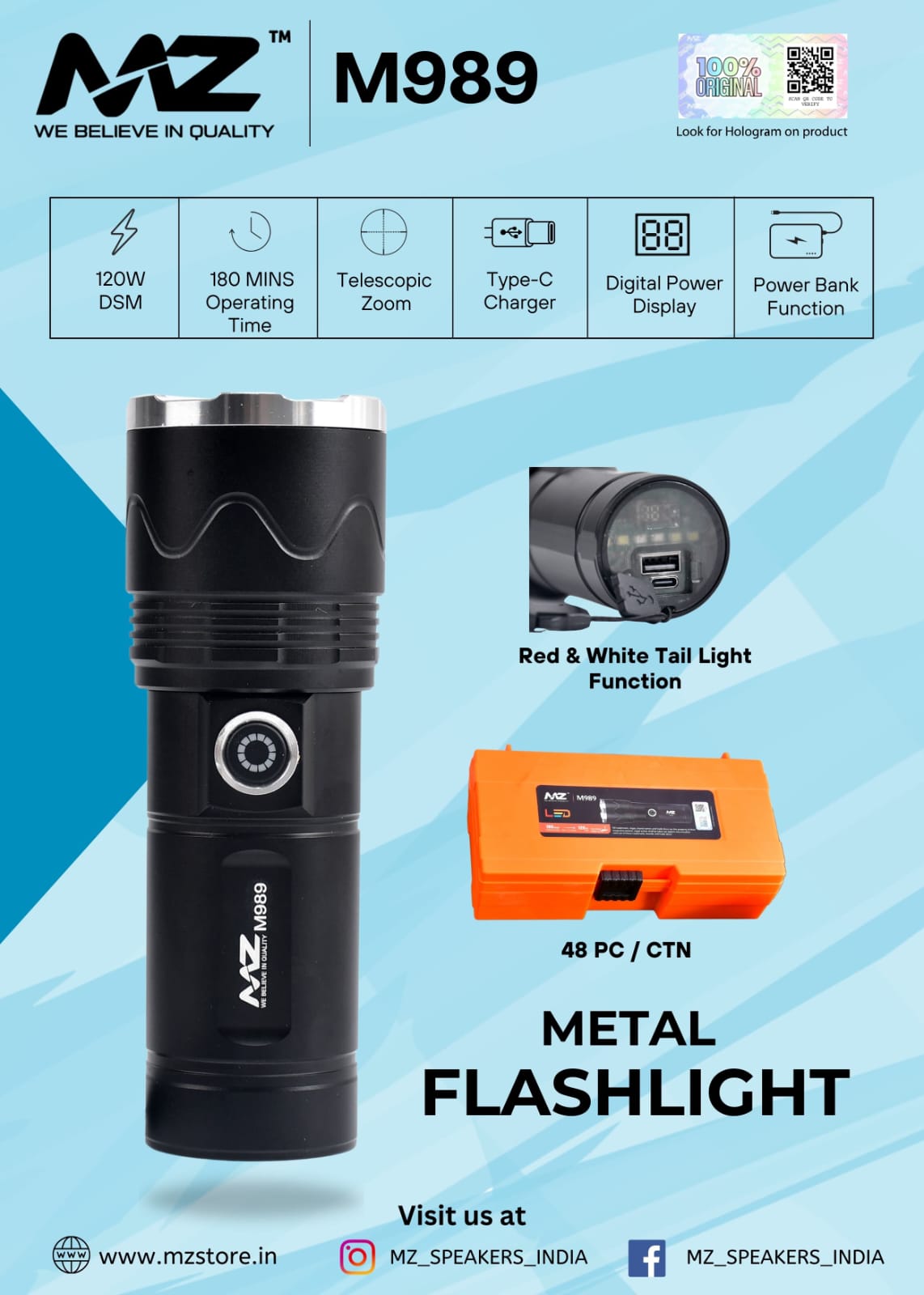 Mz m989 USB mobile power bank