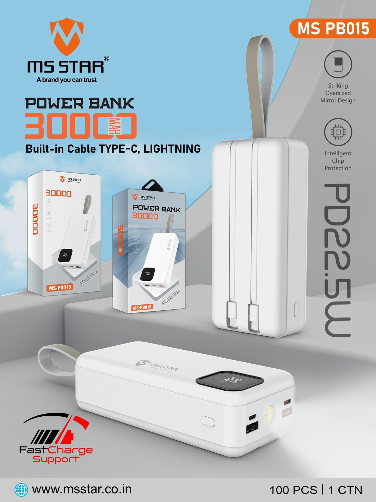 MS PB30000MAH AVAILABLE  1:YEAR GARRANTY 🔥